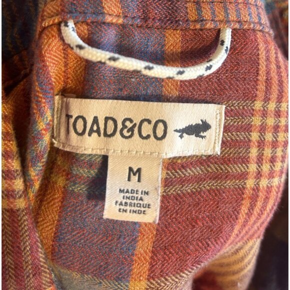 Toad&Co Women's Fall M Plaid Button Down Shirt Dress Belted READ - Picture 3 of 10